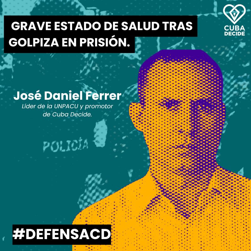 🚨 ¡URGENTE! DICTADURA CASTRO-CANEL ESTÁ ASESINANDO A FERRER

Este sábado 5 de julio de 2025, la esposa, el hijo, el primo de José Daniel Ferrer y la hija Fátima Victoria acudieron a la prisión de Mar Verde lo que vieron fue estremecedor.
#defensaCD
👉🏻 m.facebook.com/story.php?stor…