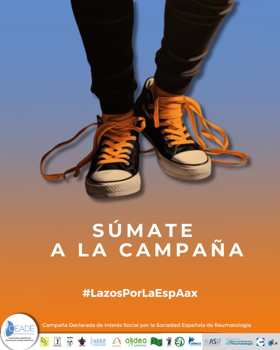 📣 Súmate a #LazosPorLaEspAax y da visibilidad a un gesto cotidiano que, con EspAax, se convierte en un gran desafío.
#LazosPorLaEspAax 👉 ceade.org
#CordonesNaranjas #CEADE #AxSpA