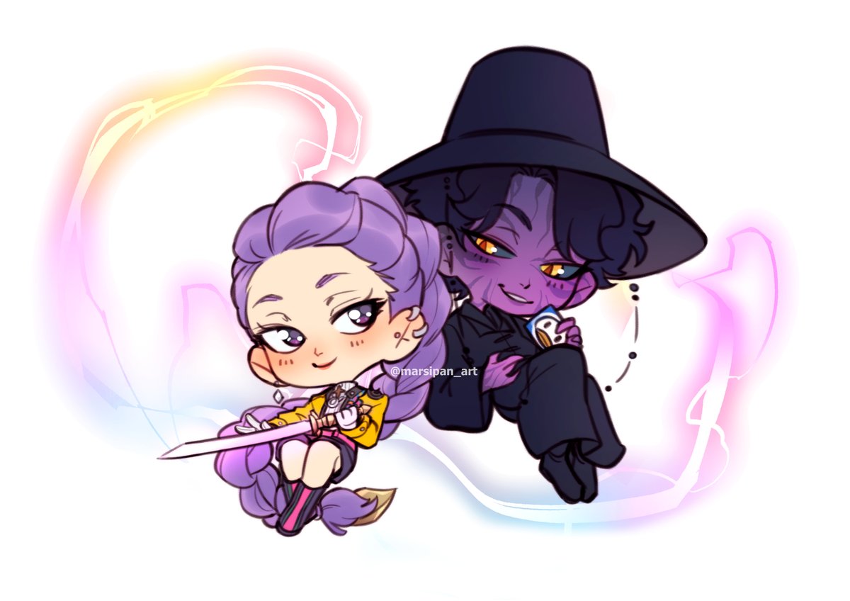 Marsipan_art's tweet image. Colored duos ♥ #KPOPDEMONHUNTERS
It took a while but i managed to color Jirumi too &lt;3