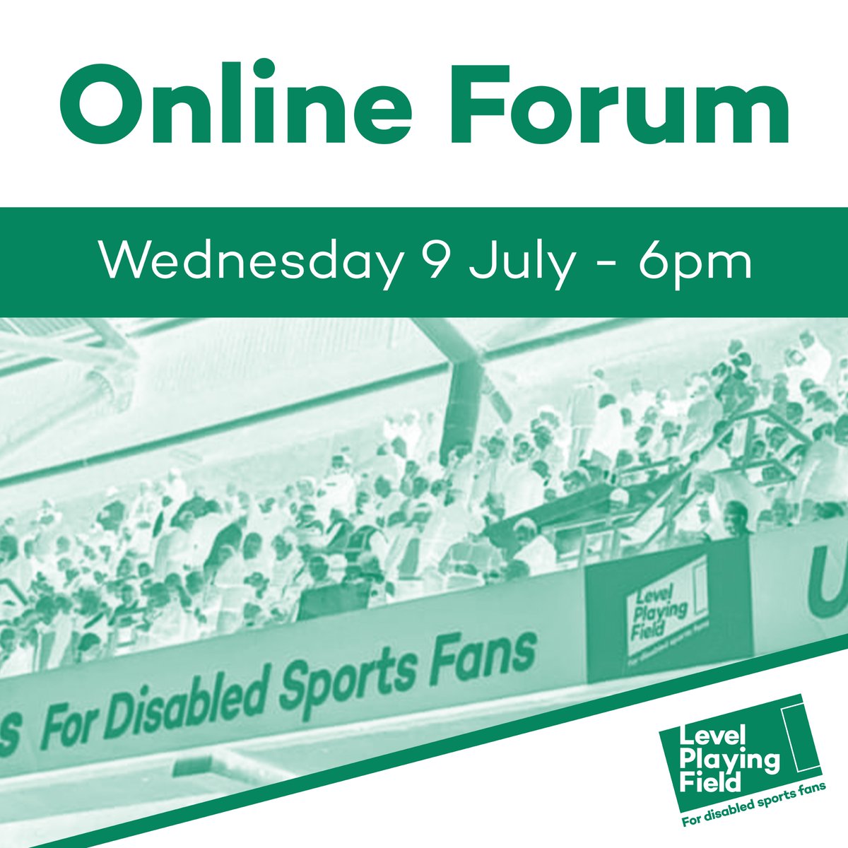 👥 Level Playing Field will host an online forum on Wednesday 9 July.

Following last month's Zoom call, this will provide further opportunity for discussion on topics raised by attendees.

Find out more and register➡️levelplayingfield.org.uk/news-item/onli…