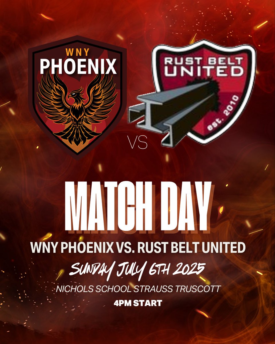 It’s match day! 4pm kick off against <a href="/BeltUnited/">Rust Belt United</a> ⚽️