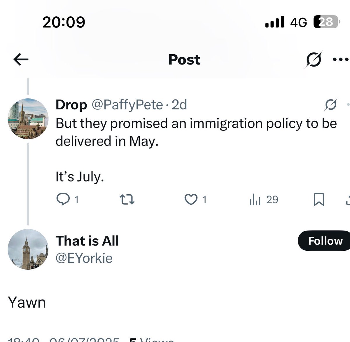 PaffyPete's tweet image. Oh look, another Reformer that can’t handle the truth and resorts to instant block.
Awwwwww, didums @EYorkie