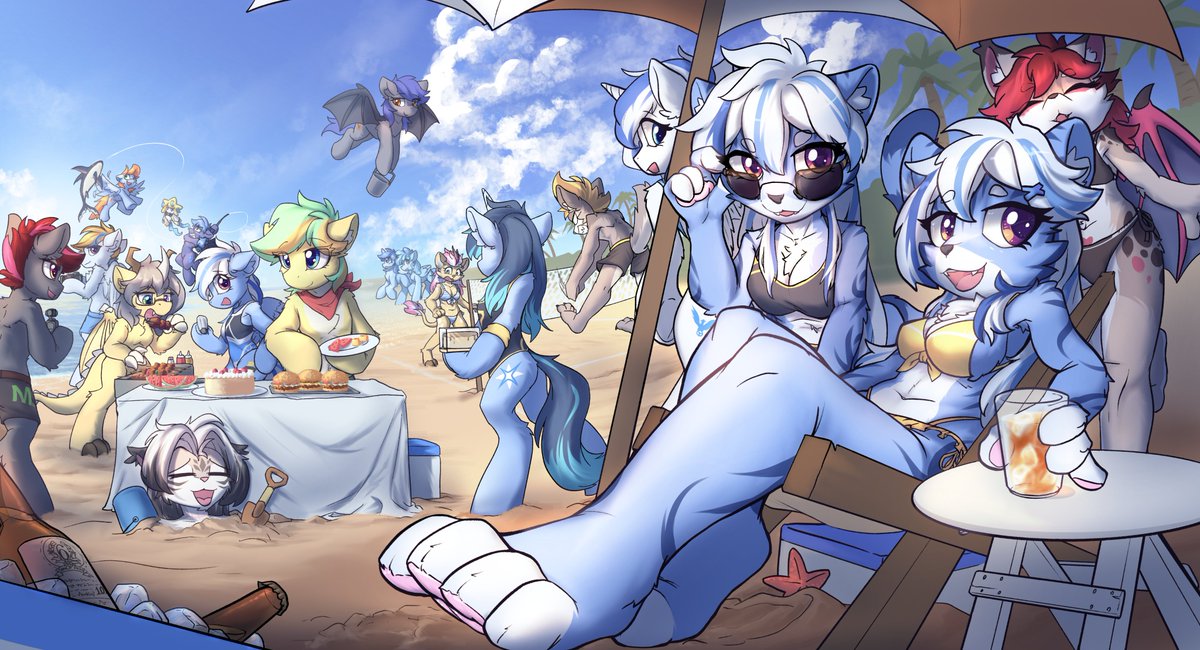 Finally finished this one, supposed to be a birthday gift for myself at June 30th, focusing on all of my ocs and my friends. And then it took way more time than I expected.
However, late happy birthday for myself yay