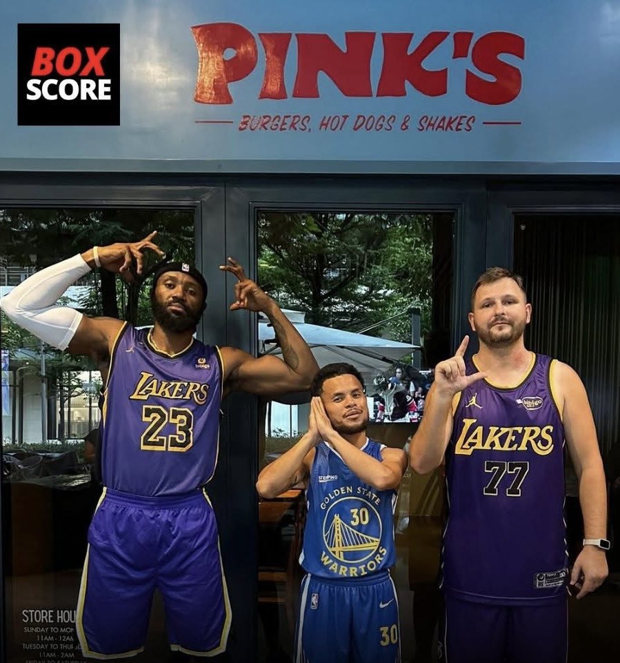 Steph Curry spotted with LeBron James and Luka Doncic 😳, image size:899x961