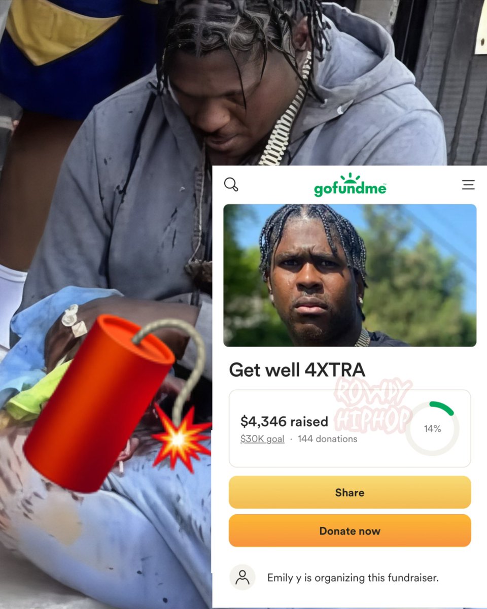 rowdyhiphop's tweet photo. #4Xtra started a GoFundMe after he blew his hand off with a firework on the 4th of July 🙏🏾 https://t.co/TkujyCzHiN