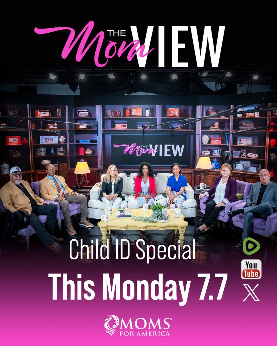 therealmomview's tweet image. The Mom View hosted LEGENDARY Pro-Football players Kenny Hansmire, Randy White and Mike Singletary to talk about @NationalChildID
This is a discussion you don't want to miss!
The episode releases Monday morning at 10:00 EST // 09:00 CST on YouTube, X, & Rumble!