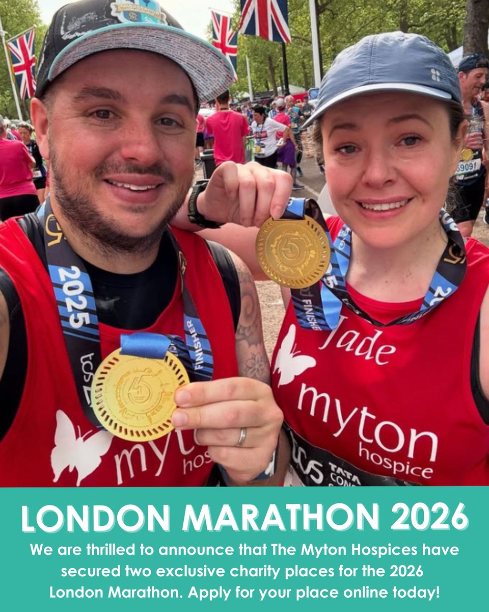 🚨JOIN #TEAMMYTON FOR THE 2026 LONDON MARATHON!🚨 #BrumHour

We’re thrilled to offer two exclusive charity places for the world-famous 26.2-mile London Marathon.

Your commitment: £100 reg fee + £2,500 fundraising (excluding Gift Aid)

Apply online at buff.ly/zU9XuOx
