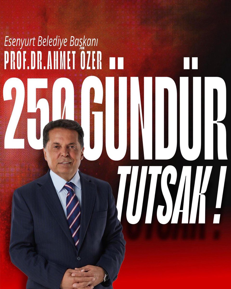 Esenyurt Belediye Başkanımız Ahmet Özer 250 gündür cezaevinde. Henüz iddianame bile olmadan tutuklandı. 

Ahmet Özer bir bilim insanı, barış için hayatını adamış bir akademisyendir. Düzmece davalarla onu halkın gözünden de gönlünden de düşüremezsiniz. 

Halkın iradesini yok