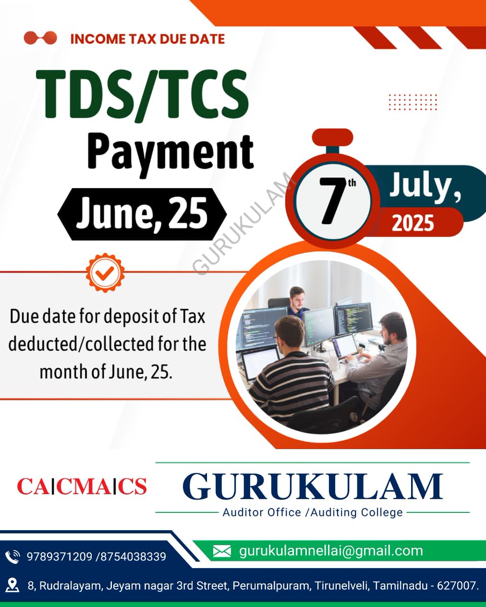 CMA_NELLAIKUMAR's tweet image. TDS/TCS Payment #TDSPayment
#TCSPayment
#TaxDeductedAtSource
#TaxCollectedAtSource
#TDSCompliance
#TCSCompliance
#IncomeTaxIndia
#CBDTCompliance
#FileTDSReturn
#CAForTDS