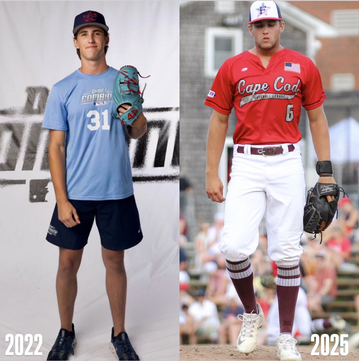 MamaSaunier's tweet photo. How it started vs ➡️ how it’s going. College developed @GraysonSaunier into a man! 💪🏽💪🏽💪🏽 🤘🏼🤘🏼🤘🏼#HeReady https://t.co/UjnFMjjzia