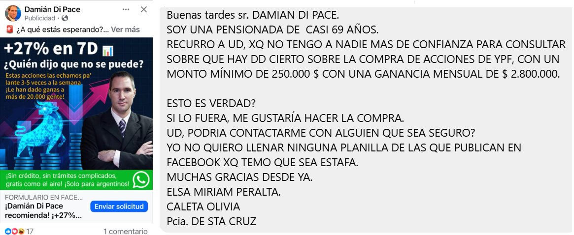 DiPace4's tweet image. #Inversion falsa
Si ayudan con repost se agradece!!! 
No hay crimen + cobarde que aprovecharse de la confianza de 1 jubilado para vaciarle el bolsillo. Esta publicación es falsa, no vendo ningún tipo de asesoramiento financiero. 
Prometerle ganancias imposibles a 1 jubilado es…