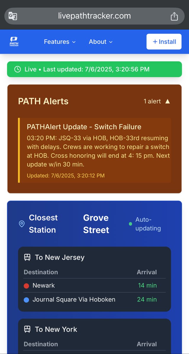 himrnoodles's tweet photo. ATTENTION for those who live in JC!
I made an web app to track PATH schedule https://t.co/7vq7bulETz