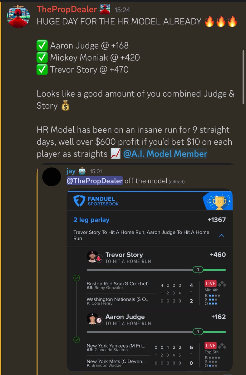 HOME RUN MODEL IS RED HOT 🔥🔥🔥