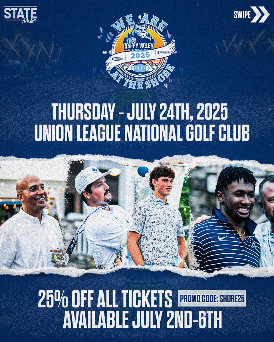 DON’T FORGET - WE ARE - At The Shore 🔥

Last chance to get 25% off your tickets using code SHORE25!

Can’t wait to see everyone July 24th🏌️