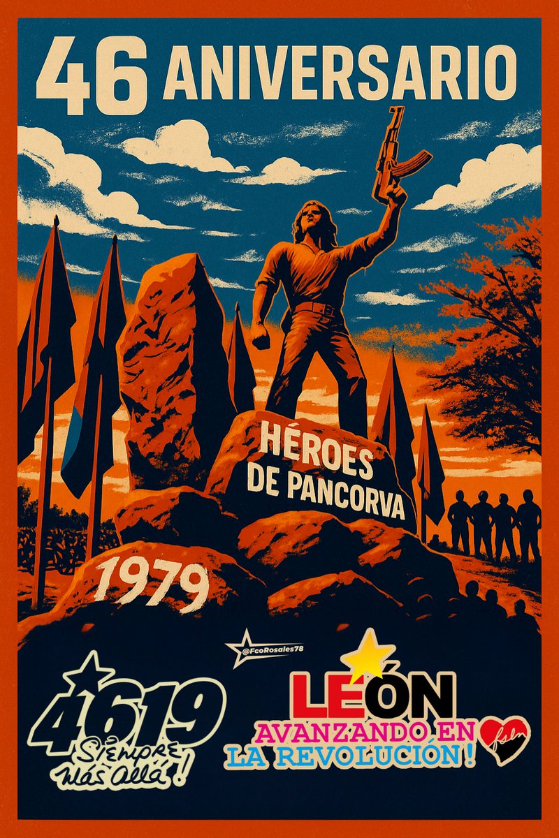 Pancorva, la trinchera del valor y la dignidad.
Conmemoramos a los Héroes y Mártires de la comunidad Pacorva, un lugar donde 18 jóvenes demostraron la dignidad y el valor de todo un pueblo por derrocar la dictadura somocista.

#4619SiempreMasAlla 
<a href="/Atego16/">@🅰🆃🅴🅶🅾 🇳🇮</a> <a href="/corpav_m/">Carnitas Sandinista ❤🖤❤🇳🇮</a> <a href="/jcsankings/">Juan Carlos Sánchez</a>