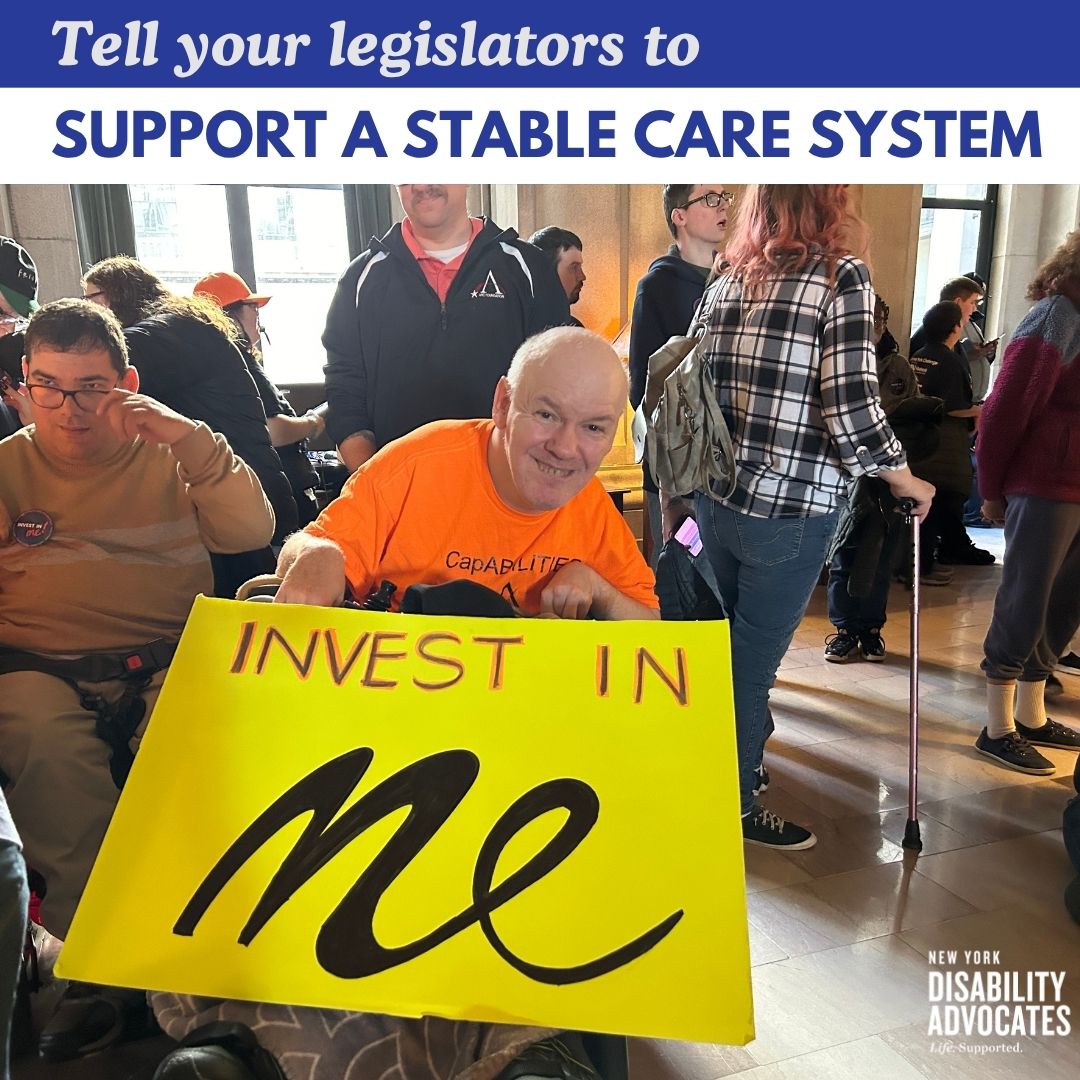 NYDisabilityAdv's tweet image. Join us in advocating for a #StableCareSystem for people with disabilities.
Click the link below to send a message to your lawmakers to support our community.
Send a message here: bit.ly/4h6J3zb
#InvestInMe #InvestInUs