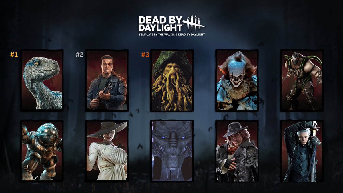 Mis killers que me gustaria ver en dbd. los 3 ultimos los he puesto por poner, soñar es gratis y dudo que pongan ninguna de esas 3 sagas jajaja