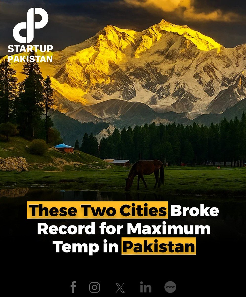 PakStartup's tweet image. These Two Cities Broke Record for Maximum Temperature in Pakistan

Read More Here: startuppakistan.com.pk/these-two-citi…

#MaximumTemperature #WeatherUpdate #Pakistan