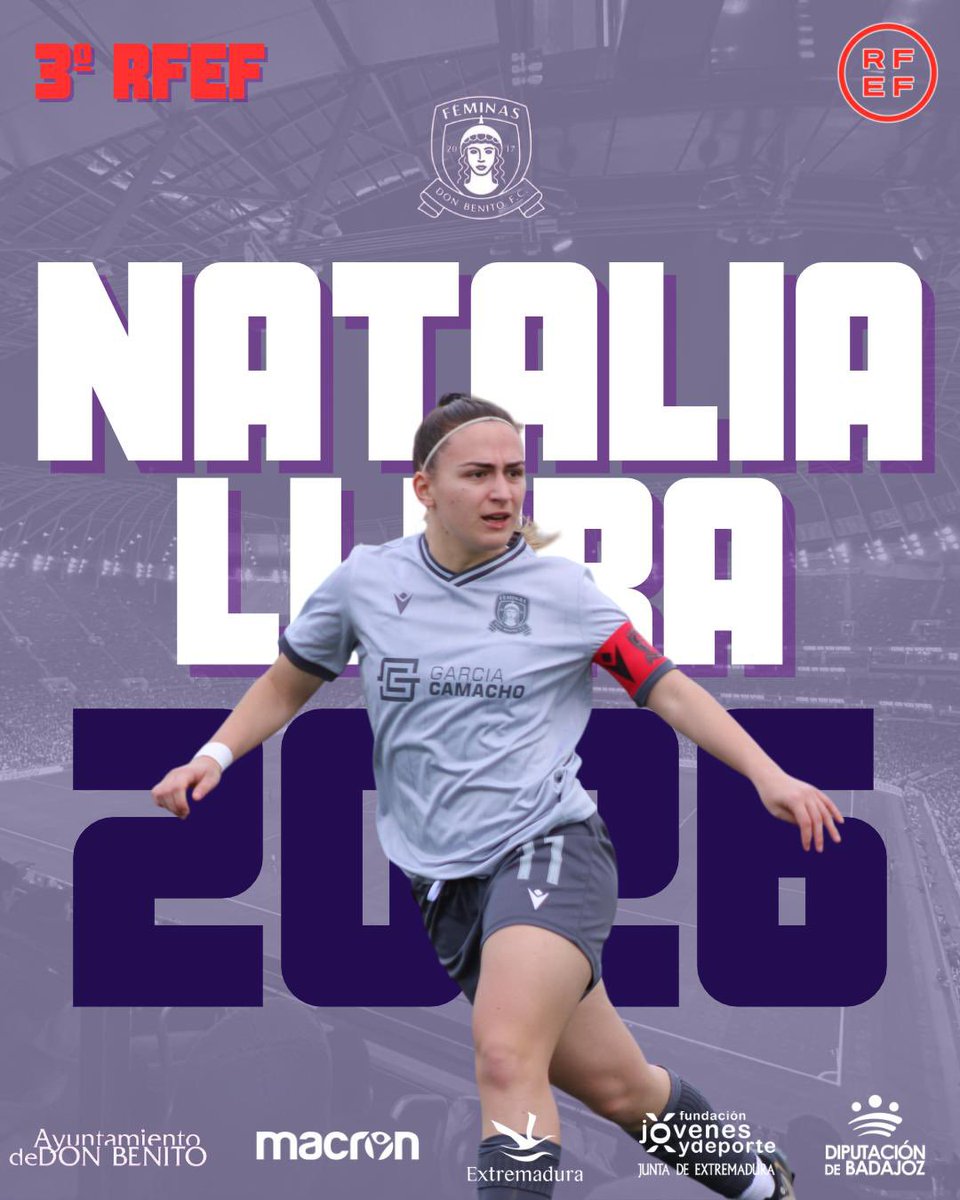 Natalia vuelve a tercera RFEF un año más , apostando por llevar el club a lo más alto. Rápida en sus movimientos y difícil de cubrir nos ofrece seguridad en su posición haciéndonos disfrutar de su habilidad!!!!
#feminasdonbenito #unsolocamino