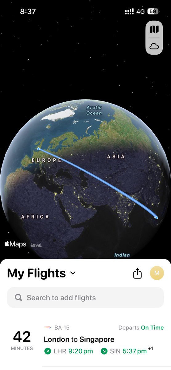 I really like the <a href="/Flighty/">Flighty</a> app UI!

Another adventure awaits!

#travel