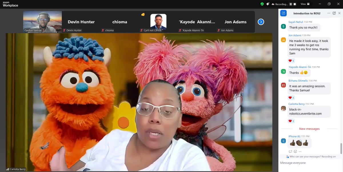 Oyefusi samuel (@oyefusisamuel) on Twitter photo Just wrapped an amazing #ROS2 workshop with brilliant minds across the globe! ๐.Super Grateful to <a href="/BlackInRobotics/">Black in Robotics</a> & Prof. Berry
๐ Iโm actively seeking fully funded PhD/grad roles in #Robotics & #Automation.
Letโs connect ๐ค
#RoboticsAfrica #ROS #OpenToWork #PhDSearch #Tech Just wrapped an amazing #ROS2 workshop with brilliant minds across the globe! ๐.Super Grateful to <a href="/BlackInRobotics/">Black in Robotics</a> & Prof. Berry
๐ Iโm actively seeking fully funded PhD/grad roles in #Robotics & #Automation.
Letโs connect ๐ค
#RoboticsAfrica #ROS #OpenToWork #PhDSearch #Tech