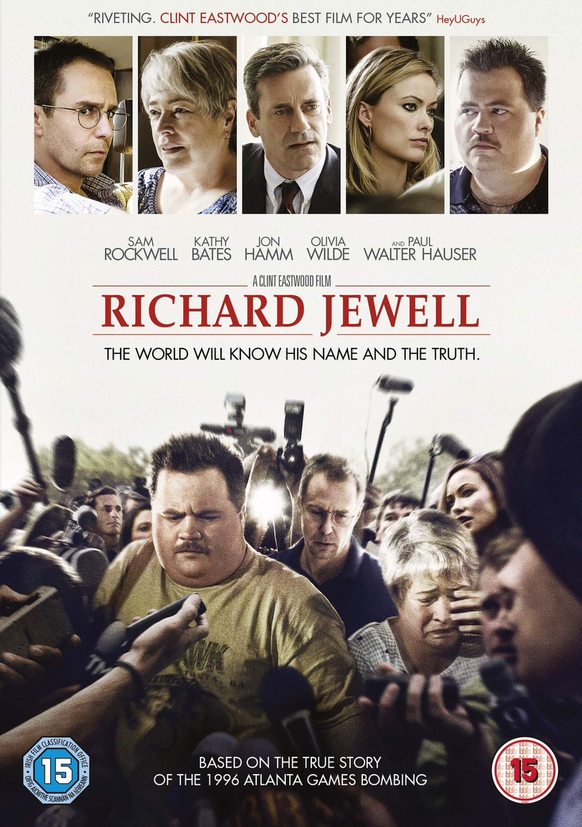 Tonight’s movie choice - Richard Jewell, the biographical drama from 2019. Starring among others - Paul Walter Hauser, Sam Rockwell, Kathy Bates, Jon Hamm, and Olivia Wilde. Directed by Clint Eastwood. The film depicts the 1996, Centennial Olympic Park bombing and its aftermath.