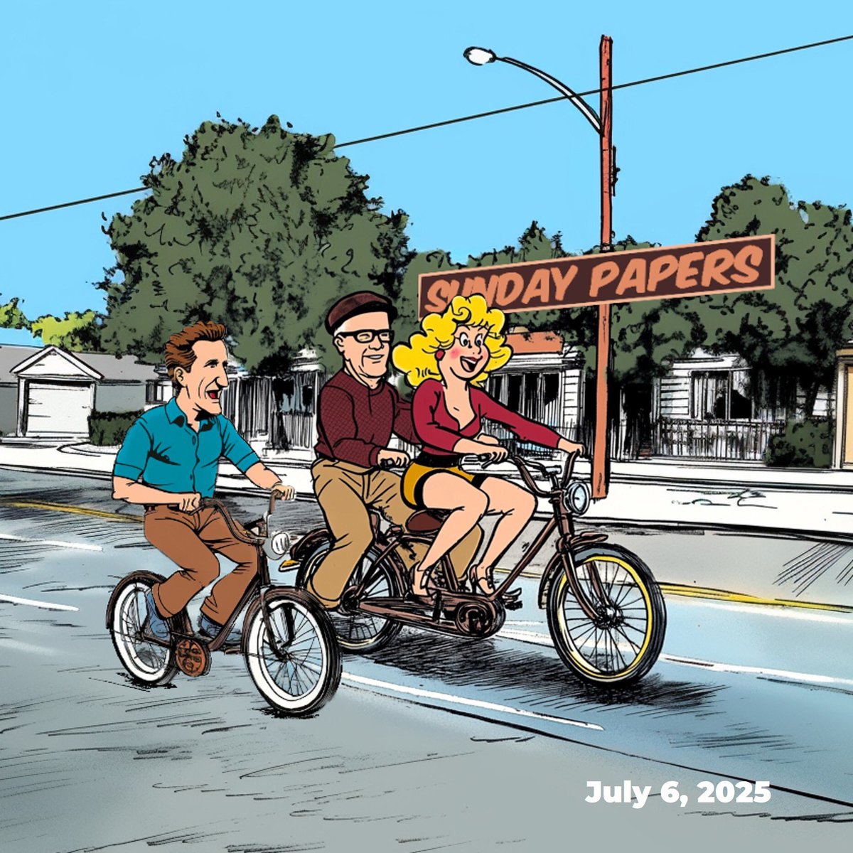 Transportation Secretary Duffy demands the removal of rainbow colored crosswalks, Diddy will be held captive for less time than the women at his parties and Tesla’s driverless cars are running amok.

Listen 👇
bit.ly/SundayPapersPod

Watch 👇
bit.ly/subGregFitz
