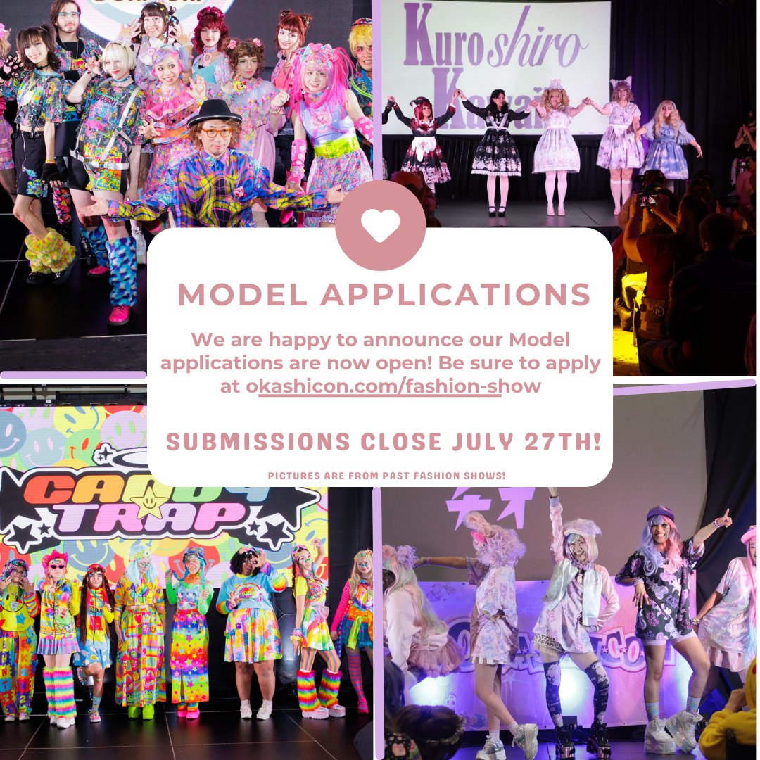 ✨ Model applications are now open! ✨

Want to walk the runway at Okashicon at San Japan? Now’s your chance to shine! Apply today and be part of the fashion magic. okashicon.com/fashion-show