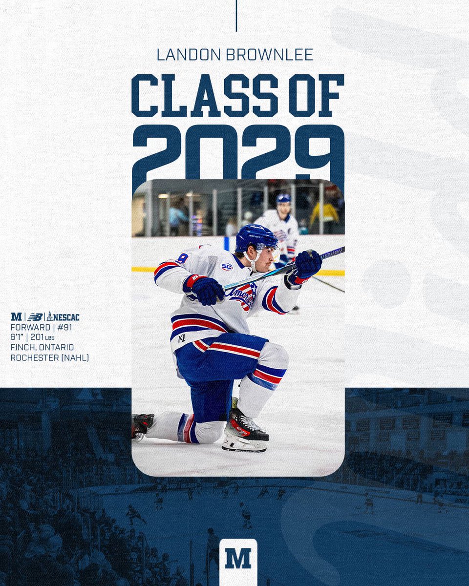 middmhockey's tweet photo. WELCOME TO THE JUNGLE - LANDON BROWNLEE

Brownlee will wear 91 for the Panthers as a member of the class of ‘29. The forward spent the past two seasons in Rochester of the NAHL. https://t.co/3S59aF9HOF
