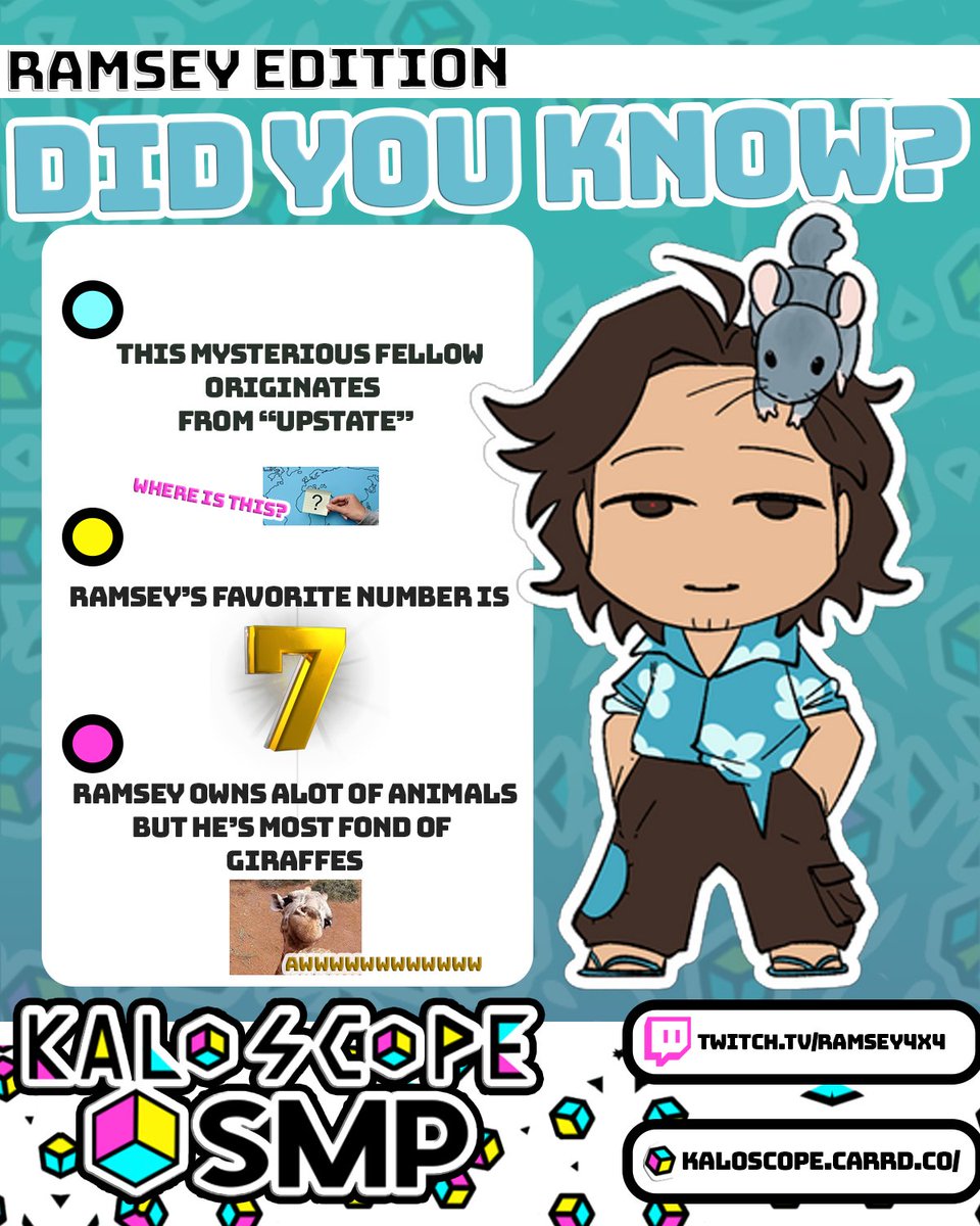 KaloscopeSMP's tweet image. This week special is Ramsey4x4! What an interesting guy! Make sure to watch the new “da hippopotami’s yearning” on the YouTube channel wamse!