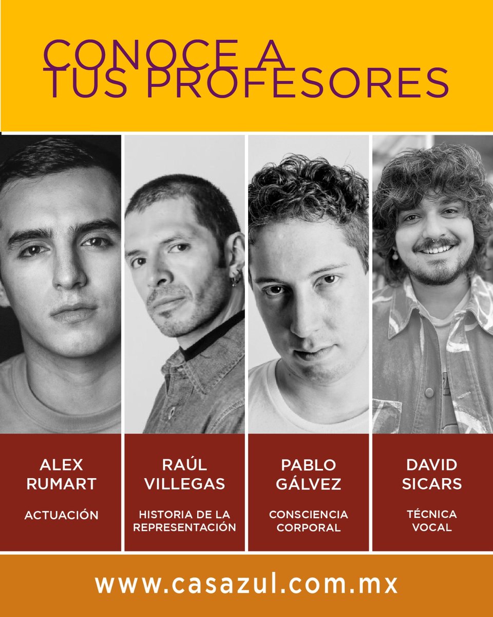 ¡Grupo 1 lleno!⁠ 💙
Abrimos NUEVO grupo para el Diplomado de Actuación 18-30.⁠
📅 Iniciamos el 24 de julio.⁠
⁠
Si tienes entre 18 y 30 años y quieres descubrir tu potencial actoral, este espacio es para ti.⁠
Cupo limitado.

Informes aquí: wkf.ms/3EjAXBu