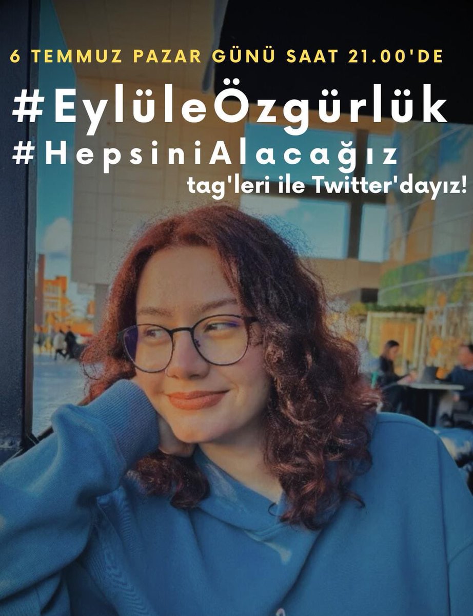 Attığı tweet bahane edilerek tutuklanan sıra arkadaşımız Eylül ve hapishanelerde tecrit koşullarında,kuyu tiplerinde tutulan tüm tutsaklar derhal serbest bırakılsın!

Faşizmin zindanları bizi yıldıramaz!
  #EylüleÖzgürlük