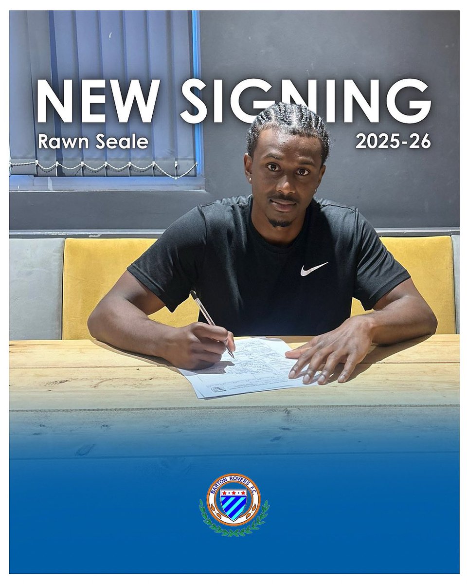 NEW SIGNING |

Welcome to Barton, Rawn Seale! The forward signs from Leverstock Green! 👊

💭 Hear from the Gaffer on his arrival: 
“He’s another electric forward who fits the profile I want in those attacking areas. He comes in on the back of a strong season…”