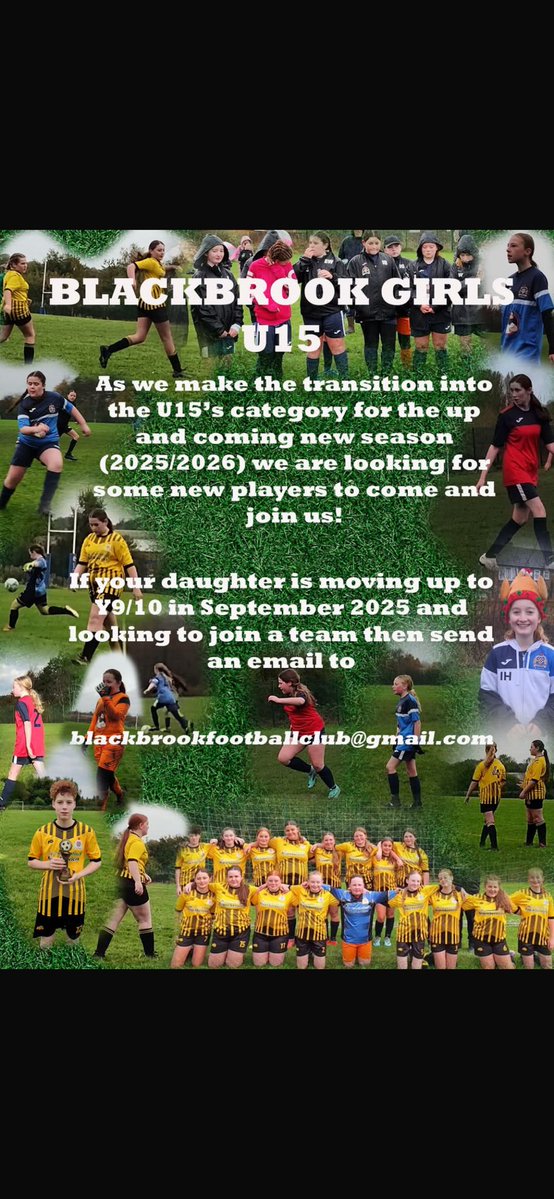 Still on the lookout for new players
to join us ahead of the new season. Great group, facilities and coaches 
Please get in touch 
 
#littleladies
#thisgirlcan 
#pleaseshare