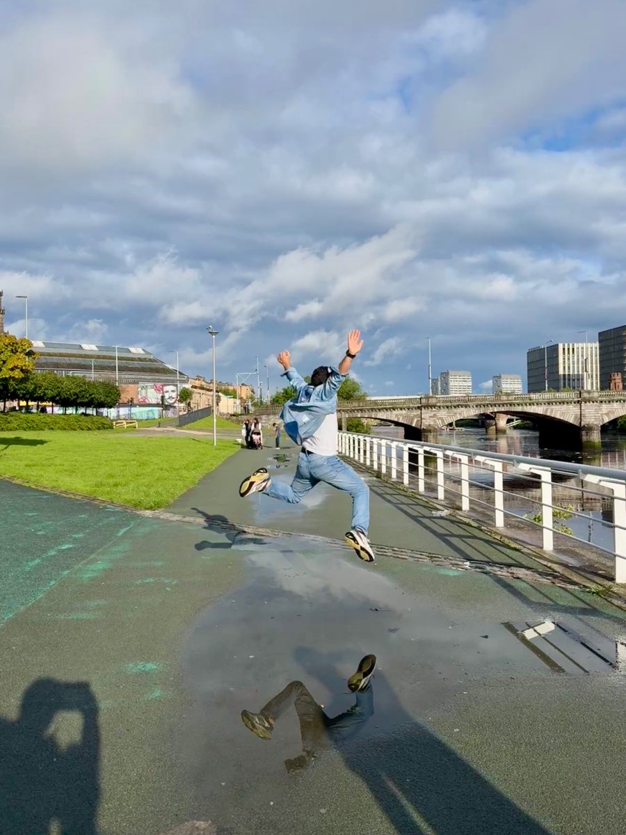 Met some random chaps in the street and had some fun jumping over puddles
