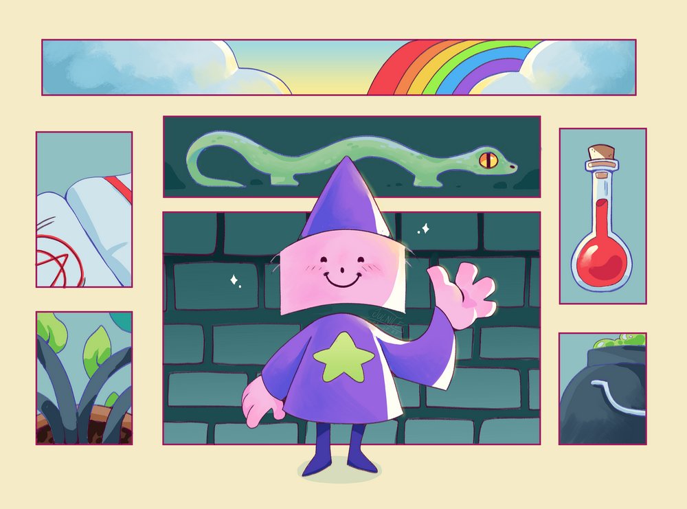 First artfight attack of the year is for <a href="/ratmclovin/">Jess</a> of their wonderful little wizard 🪄