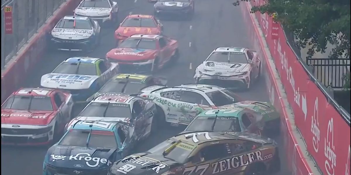NASCAR's Chicago Street Race red-flagged early following 8-car pileup. roadandtrack.com/news/a65307462…