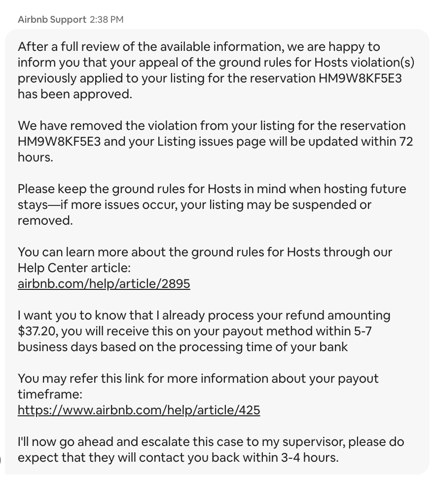 Chucksnatural's tweet photo. @Airbnb After realizing that the guest was committing fraud, and admitting they were wrong, @Airbnb has finally agreed to refund me for the amount they fraudulently deducted from my payout. Yet they still refuse to remove the guests, clearly fraudulent review! @AirbnbHelp https://t.co/DD1BSMOHXL