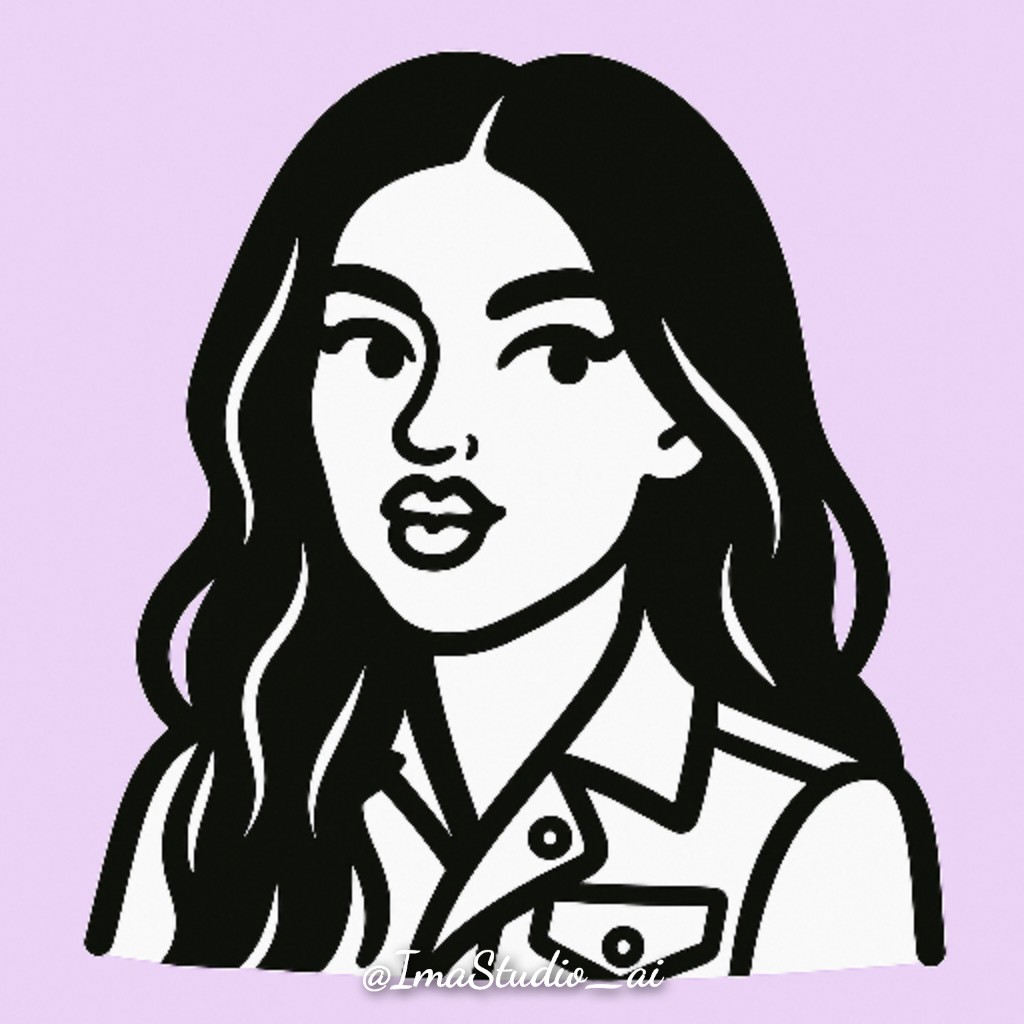 ImaStudio_ai's tweet image. Retro, bold and minimalist — cartoon style mood inspired by Dua Lipa. 🖤✨ #Art #StickerStyle #ChatGPT4o #dualipa