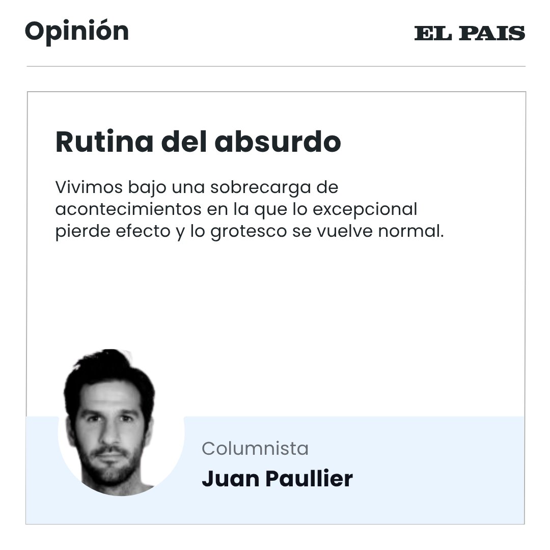Rutina del absurdo

Por <a href="/juanpaullier/">Juan Paullier</a>

elpais.uy/f5efi645