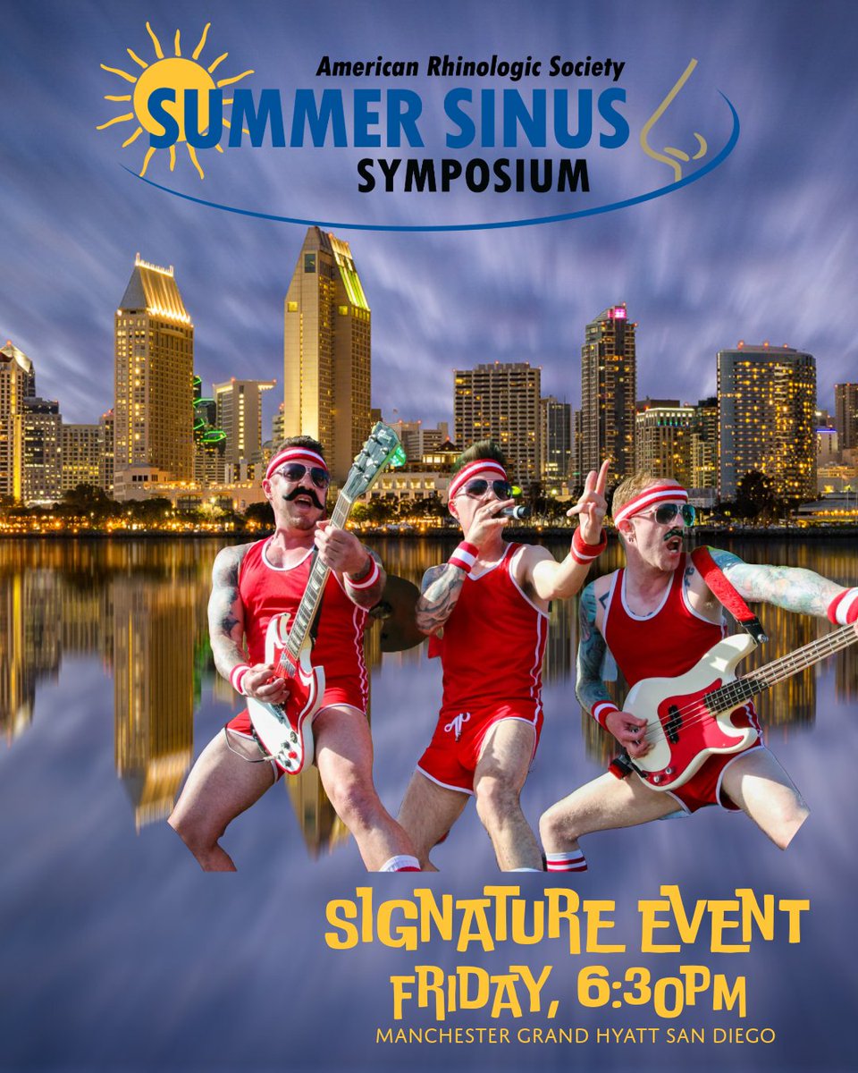 American Rhinologic Society (@amrhinosociety) on Twitter photo This is it! Summer Sinus Symposium is this week! We'll be taking over the ARS accounts in the lead up to the BEST SINUS COURSE IN THE WORLD!
Friday night is the SSS Signature Event featuring <a href="/FlashPantsBand/">FlashPants 80's Band</a> . You won't want to miss this rad throwback to the 80s! This is it! Summer Sinus Symposium is this week! We'll be taking over the ARS accounts in the lead up to the BEST SINUS COURSE IN THE WORLD!
Friday night is the SSS Signature Event featuring <a href="/FlashPantsBand/">FlashPants 80's Band</a> . You won't want to miss this rad throwback to the 80s!