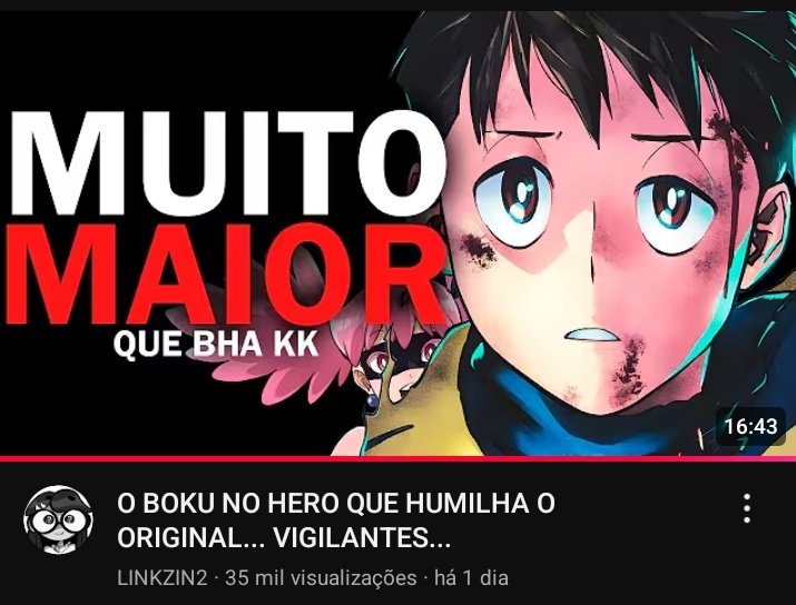 O Linkzin consegue causar em 16 minutos danos cerebrais piores do que toda a totalidade do projeto Mk-Ultra 

Tudo o que ele tenta falar bem da primeira temporada de Vigilantes, a primeira temporada de Mha faz melhor...