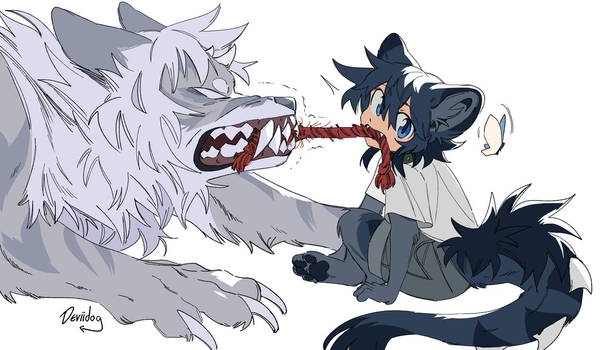 Deviidog0's tweet image. tug of war