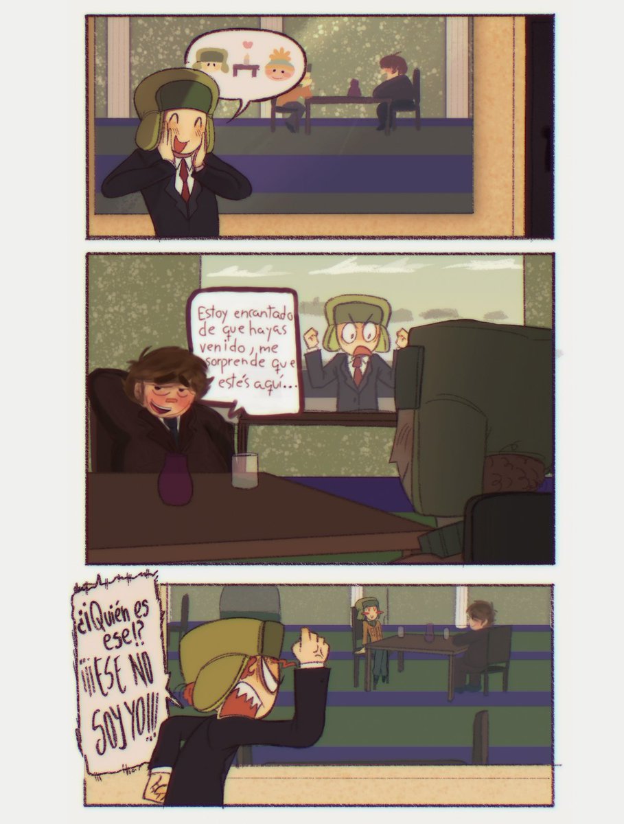 Mely_Tucker's tweet image. 💚Kyman Week Día 6❤️ (primera cita)
Esta es la primera parte del cómic! :D el segundo lo veréis en la cuenta de @c4rtvvv, está basado obviamente en la triologia de imaginacionlandia ^^
#kymanweek2025 #spkyman