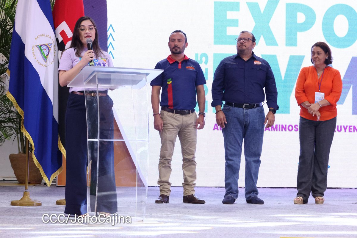 radio580nic's tweet photo. 📍🇳🇮 #Nicaragua La VII Edición de #Expopyme 2025, cerró este domingo de forma #exitosa al lograr, ventas preliminares por un millón de córdobas, informó en el acto de clausura la Secretaria General del Ministerio para la Promoción de Emprendimientos, Frania Peralta. #Radio580 https://t.co/FiWzLsyrxW