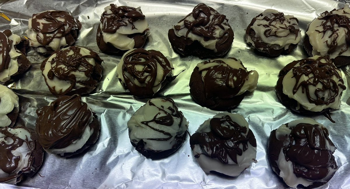 Chicken Mole and mint chocolate cookies are worth getting floored in on!  Kid did the cookies, so it is what it is