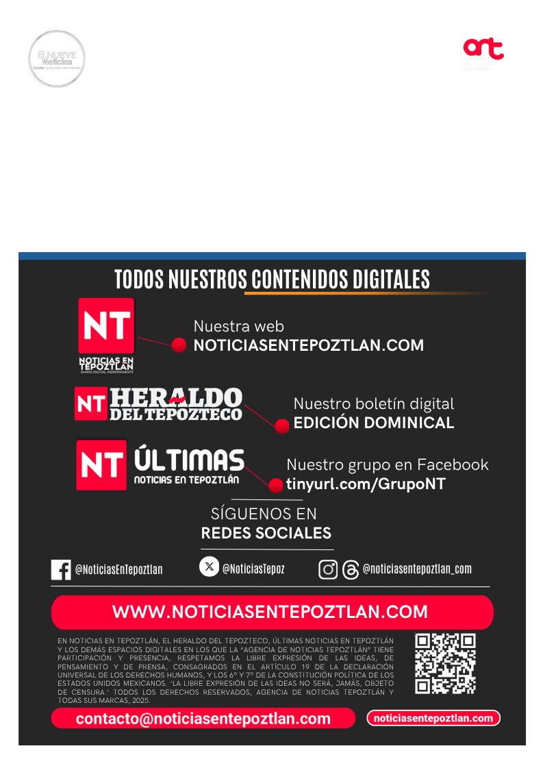 📰🗞Lee aquí el #HeraldoDelTepozteco de este domingo, 6 de julio de 2025. O léelo y descárgalo aquí: noticiasentepoztlan.com/2025/07/HDT102…