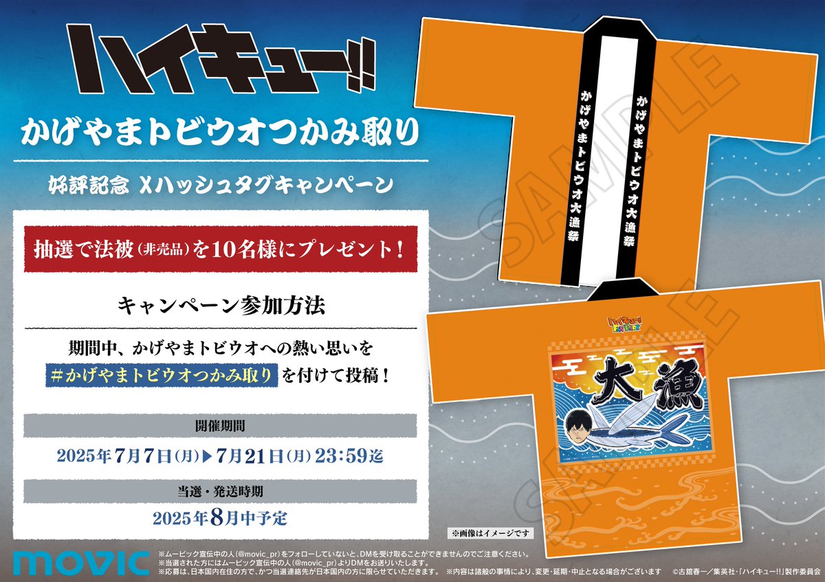 ハイキューファンパーク　かげやまトビウオ　つかみ取り ハイキューファンパーク かげやまトビウオつかみ取り B賞 魚拓風
