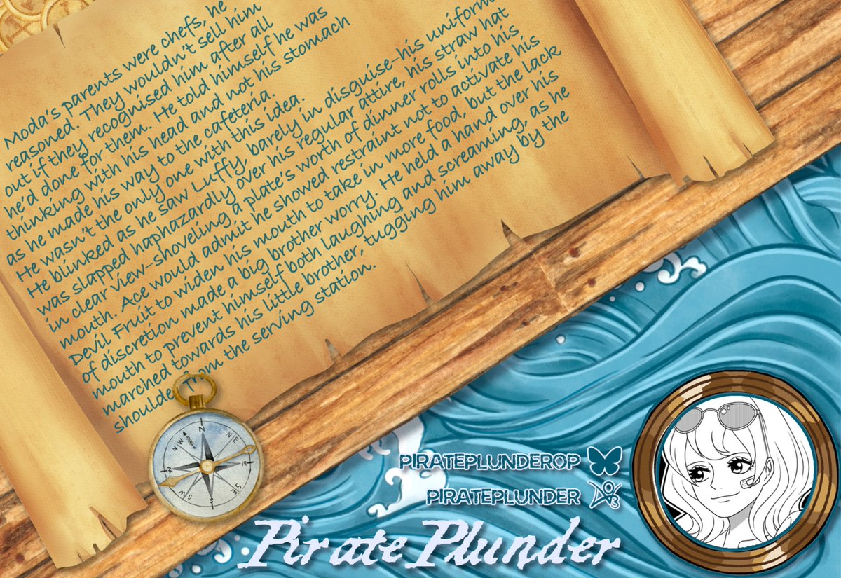 ASL Trio Zine - Creation Period (@asltriozine) on Twitter photo 🔥Zine Preview🔥
⭐️The Brothers Reunite! The Marine Kitchen Never Saw it Coming. Who's the mysterious man with the burn scar?⭐️
🌟By: <a href="/PiratePlunderOP/">PiratePlunder</a>
🌟Marine base shenanigans, Reunions, Sabo still believed dead
Shop: asltriozine.bigcartel.com
🧡Preorders Open June 1-July 27🧡 🔥Zine Preview🔥
⭐️The Brothers Reunite! The Marine Kitchen Never Saw it Coming. Who's the mysterious man with the burn scar?⭐️
🌟By: <a href="/PiratePlunderOP/">PiratePlunder</a>
🌟Marine base shenanigans, Reunions, Sabo still believed dead
Shop: asltriozine.bigcartel.com
🧡Preorders Open June 1-July 27🧡