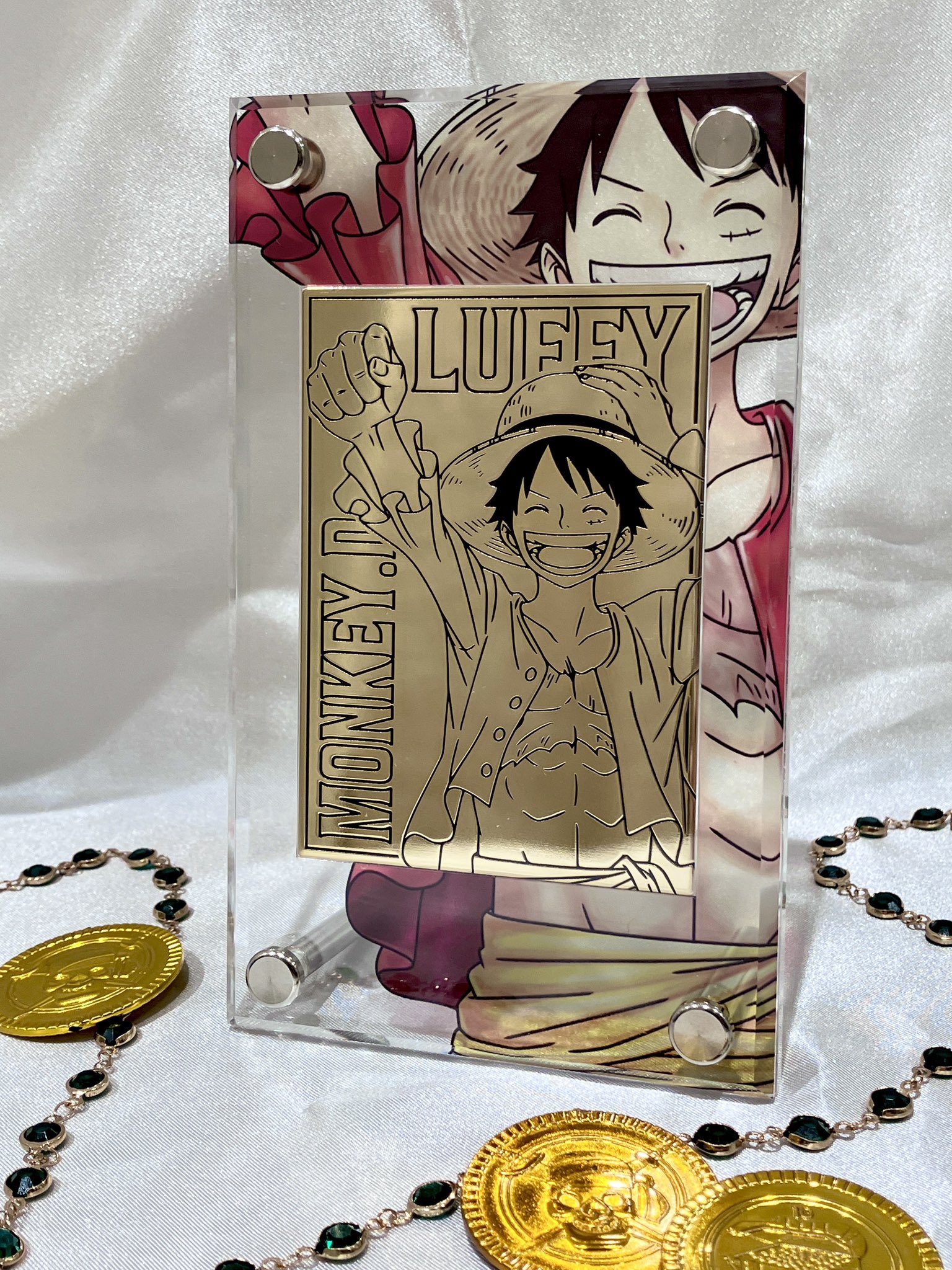 ONE PIECE プレミアム記念メタルプレート ルフィ ジャンプ